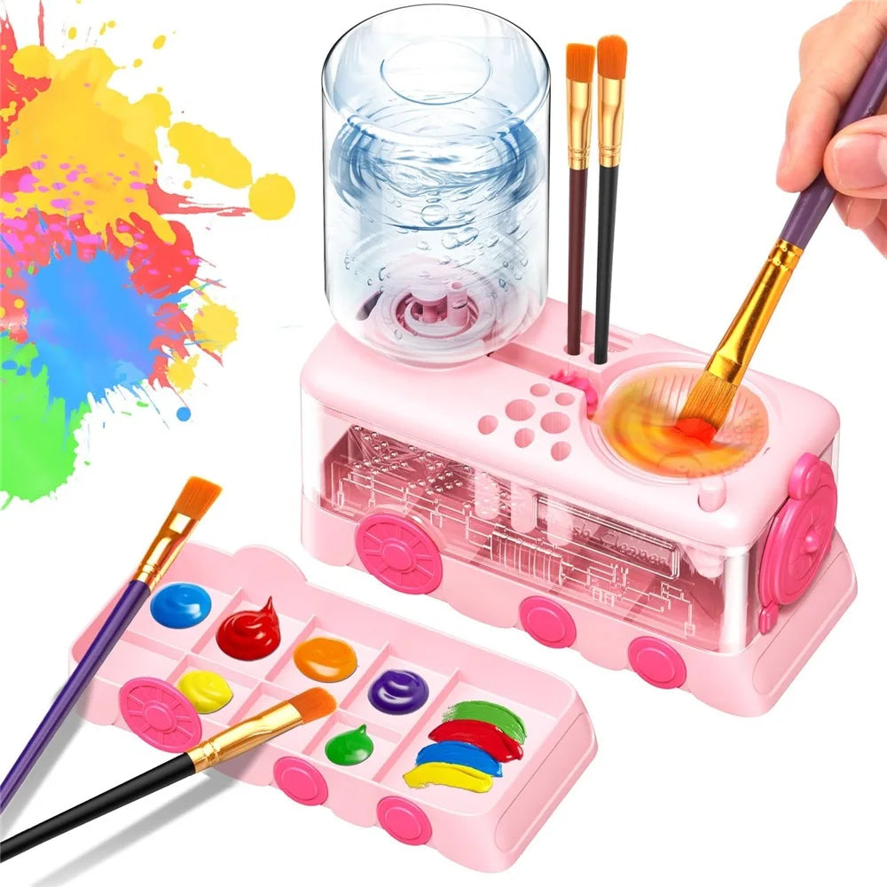 4-in-1 Paint Brush Cleaner and Holder with Palette