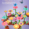 A colorful and rich flower garden building toy featuring various flowers and butterflies for children's learning.
