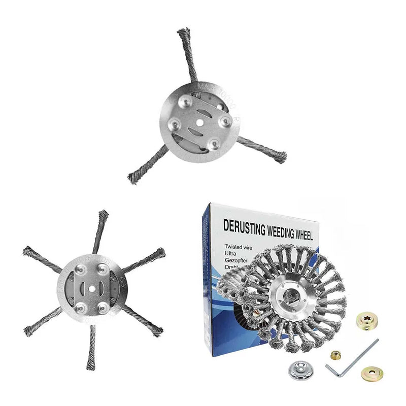 6-Inch Steel Wire Trimmer Head for Grass and Moss Removal