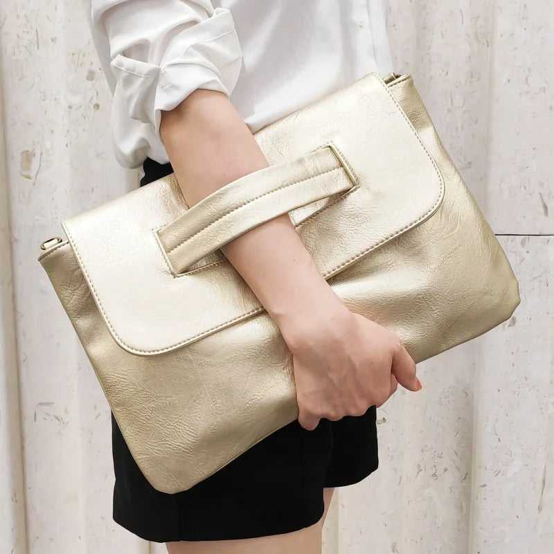 Women's Envelope Clutch Bag with Crossbody Strap