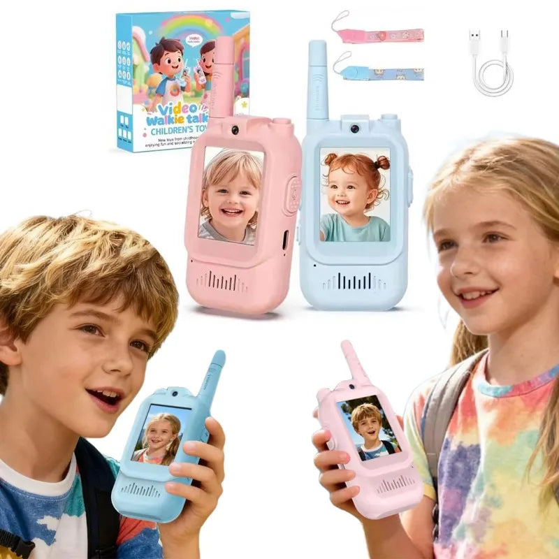 Kids Video Walkie Talkies 2-Pack with Rechargeable Batteries