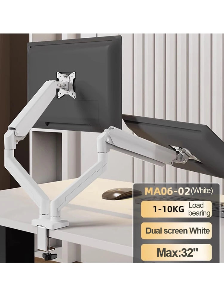 Dual Monitor Desk Mount with Full Motion Arms