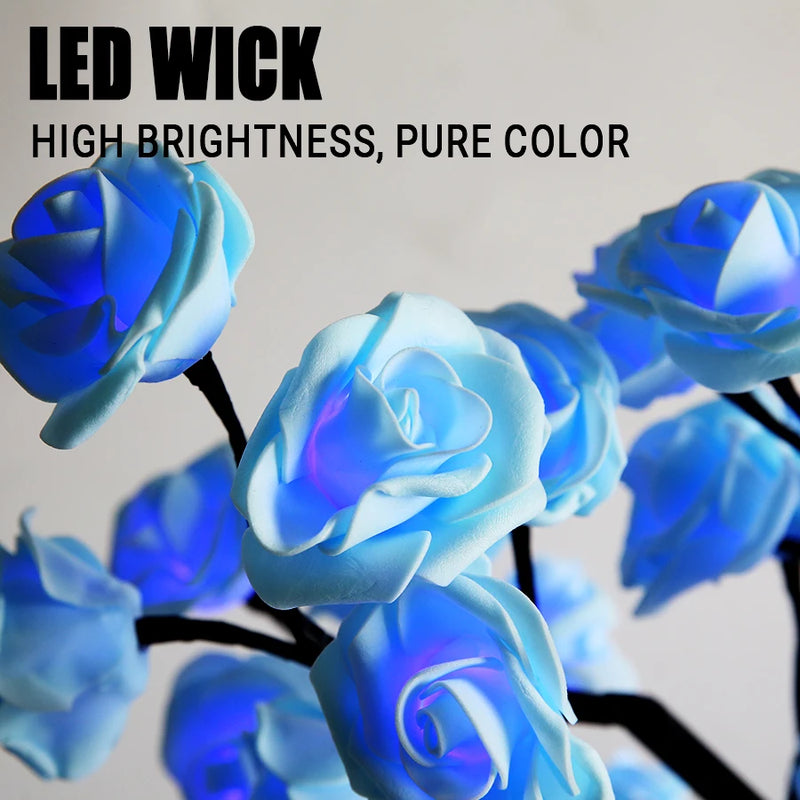 USB-Powered LED Rose Tree Night Light