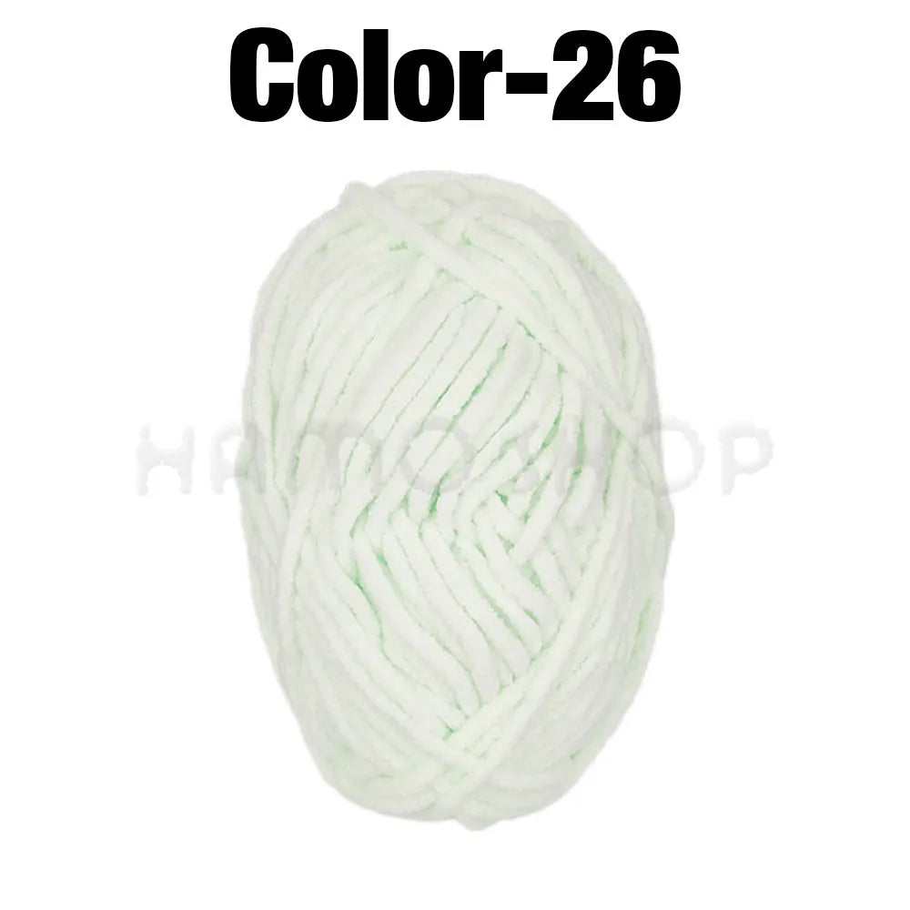 Soft Velvet Chenille Yarn for Knitting and Crochet – 2 Rolls