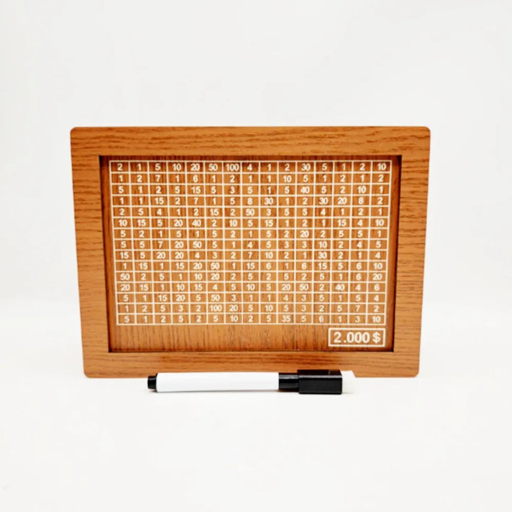 Wooden Money Saving Box with Goal Tracker