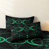 Gothic Triple Moon Starry Duvet Cover Set – Purple Botanical Mandala Bedding