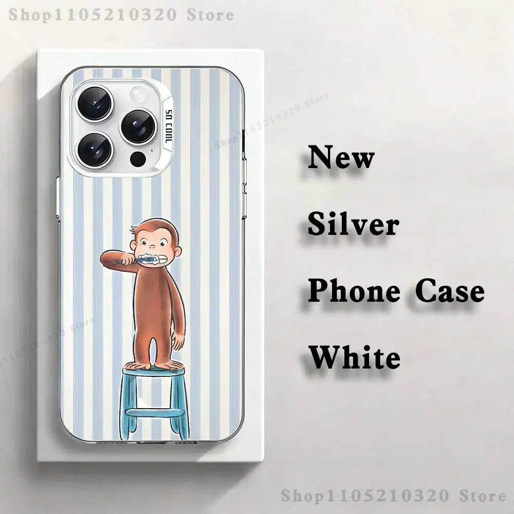 Coque de téléphone avec design de singe mignon pour iPhone