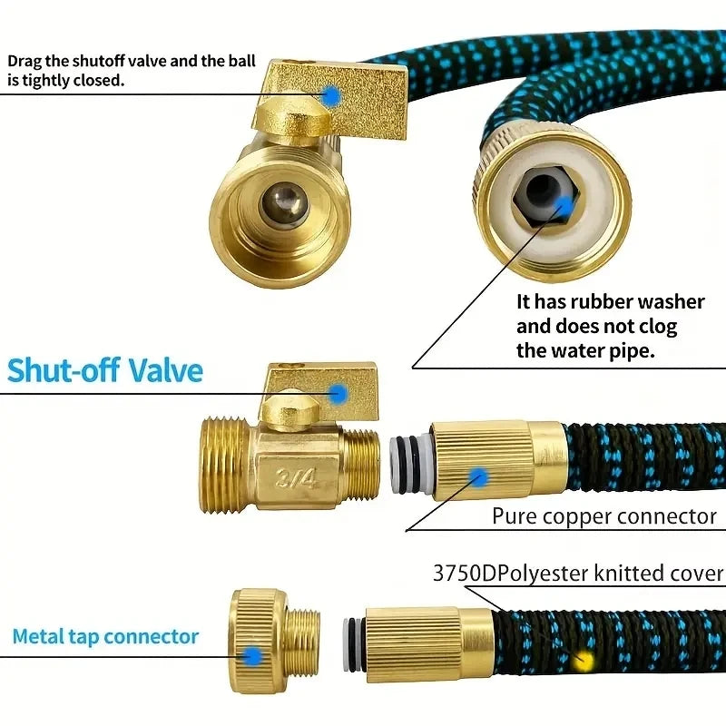 Expandable Garden Hose with Spray Nozzle