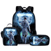 CR7 Football Player 3D Cartoon School Backpack Set for Kids