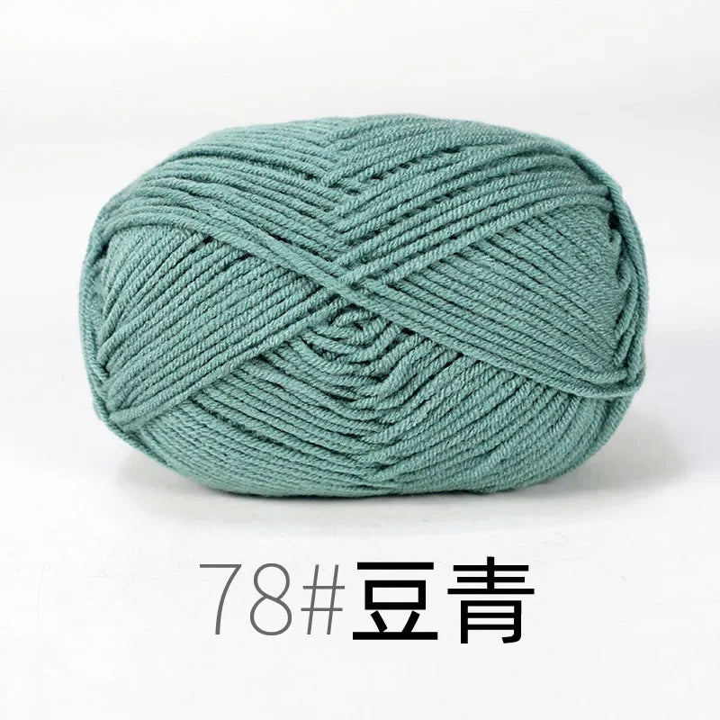 4-Ply Soft Cotton Blend Yarn for Knitting and Crochet