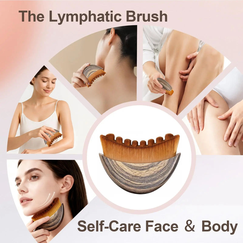 Brosse faciale lymphatique ergonomique