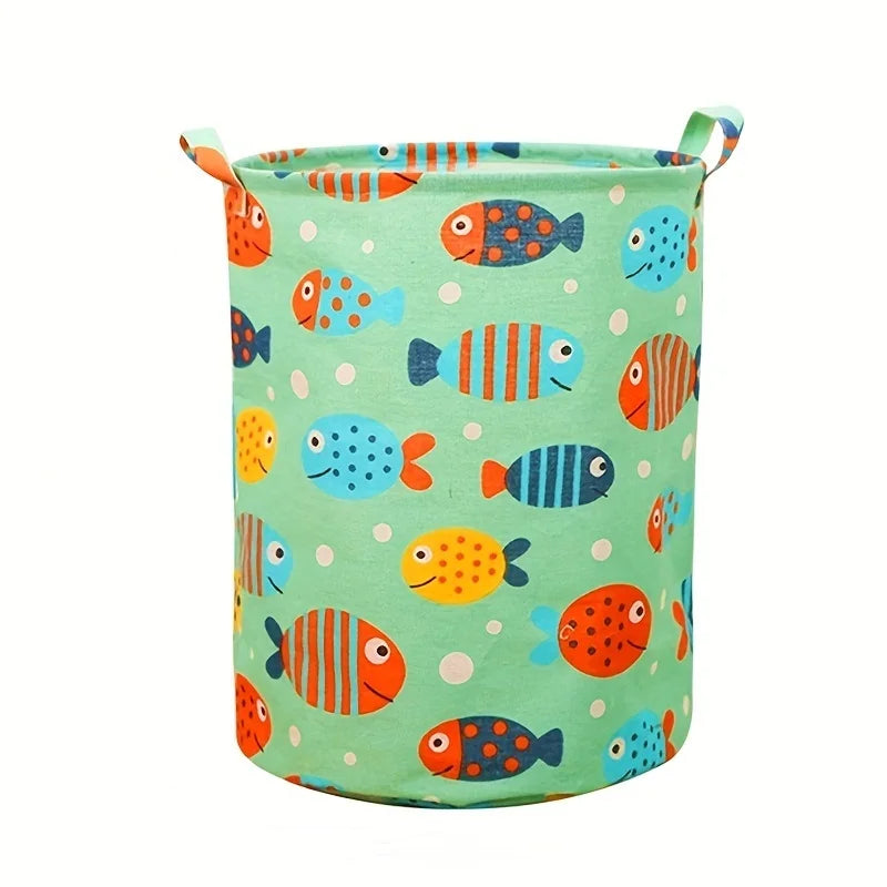 Foldable Fabric Laundry Basket with Handles