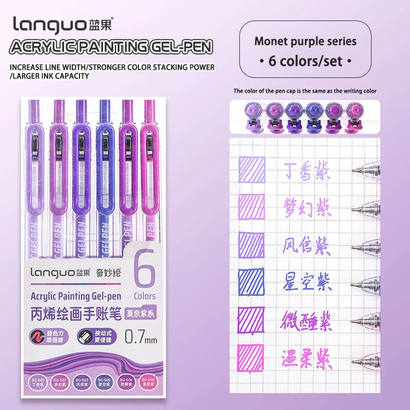 Vibrant Acrylic Gel Pens Set for Art & Writing