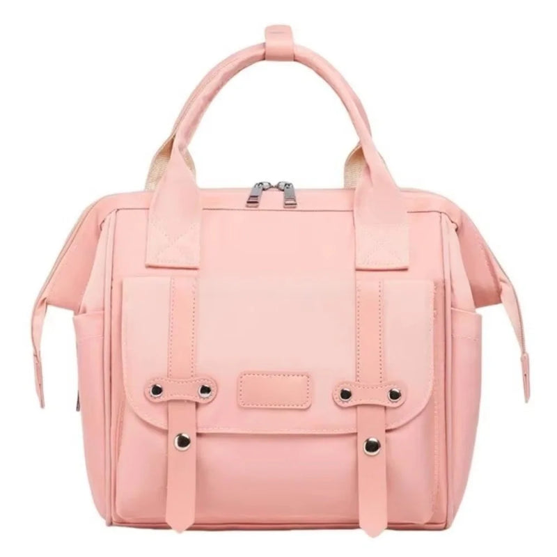 Compact Diaper Backpack with Insulated Bottle Holder