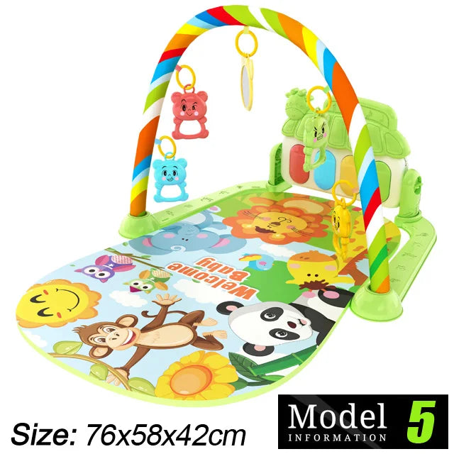 Musical Activity Gym with Kick-and-Play Piano for Babies