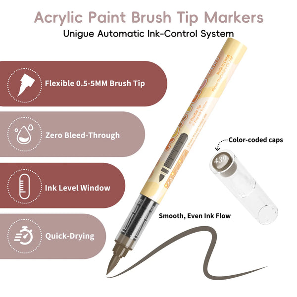 Professional Soft Tip Acrylic Marker Set