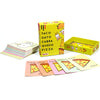 A yellow box of Taco Gato Cabra Queso Pizza cards for a game.