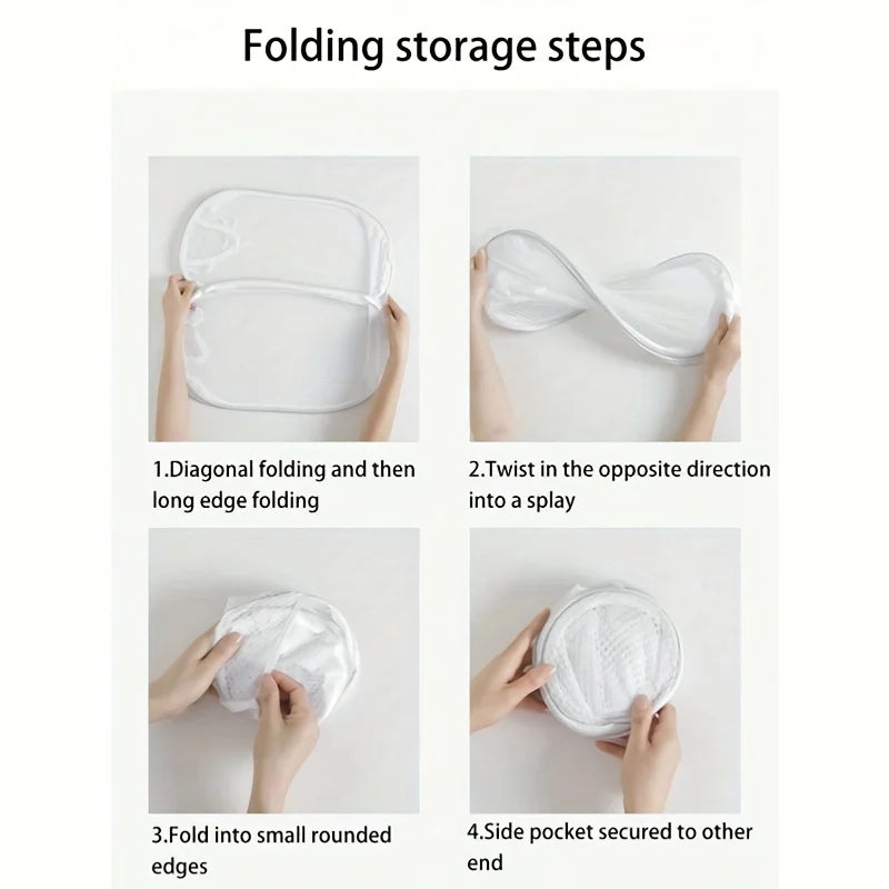 Collapsible Mesh Laundry Basket with Handles