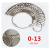 Stainless Steel Ring Sizer Gauge for Accurate Finger Measurement