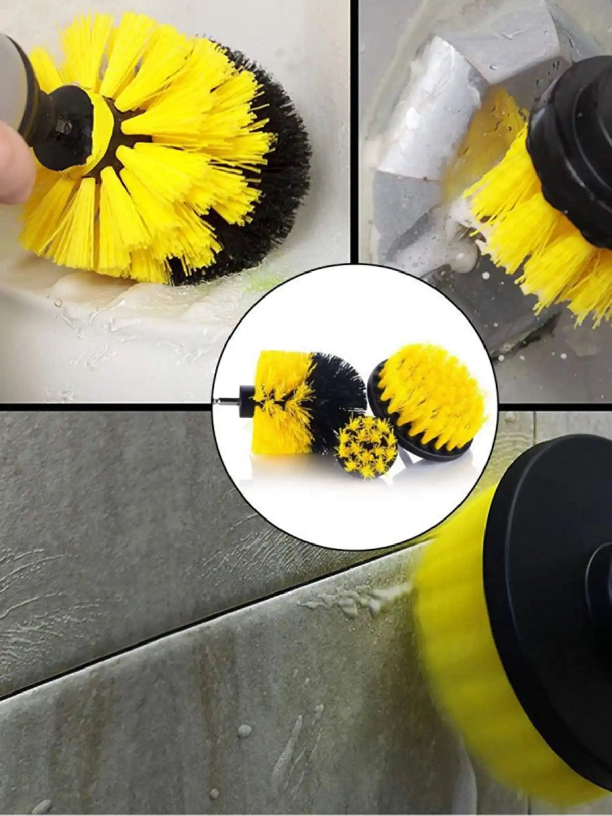 Rotary Drill Brush Cleaning Kit for Deep Scrubbing