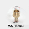 Brass pressure washer adapter kit with M22 thread and 14mm connection size
