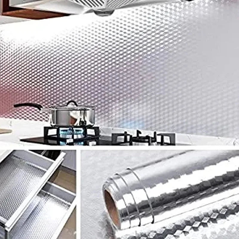 Self-Adhesive Aluminum Foil Stove Shield & Splash Guard