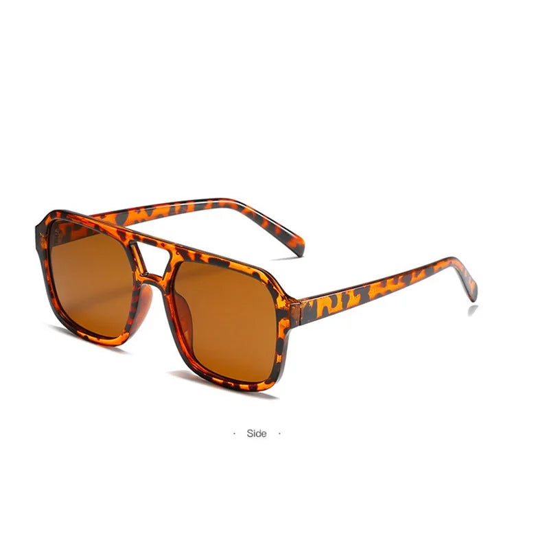 Double Beam Rectangle Sunglasses