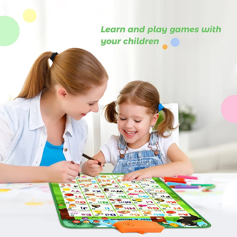 Interactive Alphabet & Number Learning Wall Chart for Toddlers