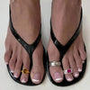 Adjustable Square Crystal Toe Ring