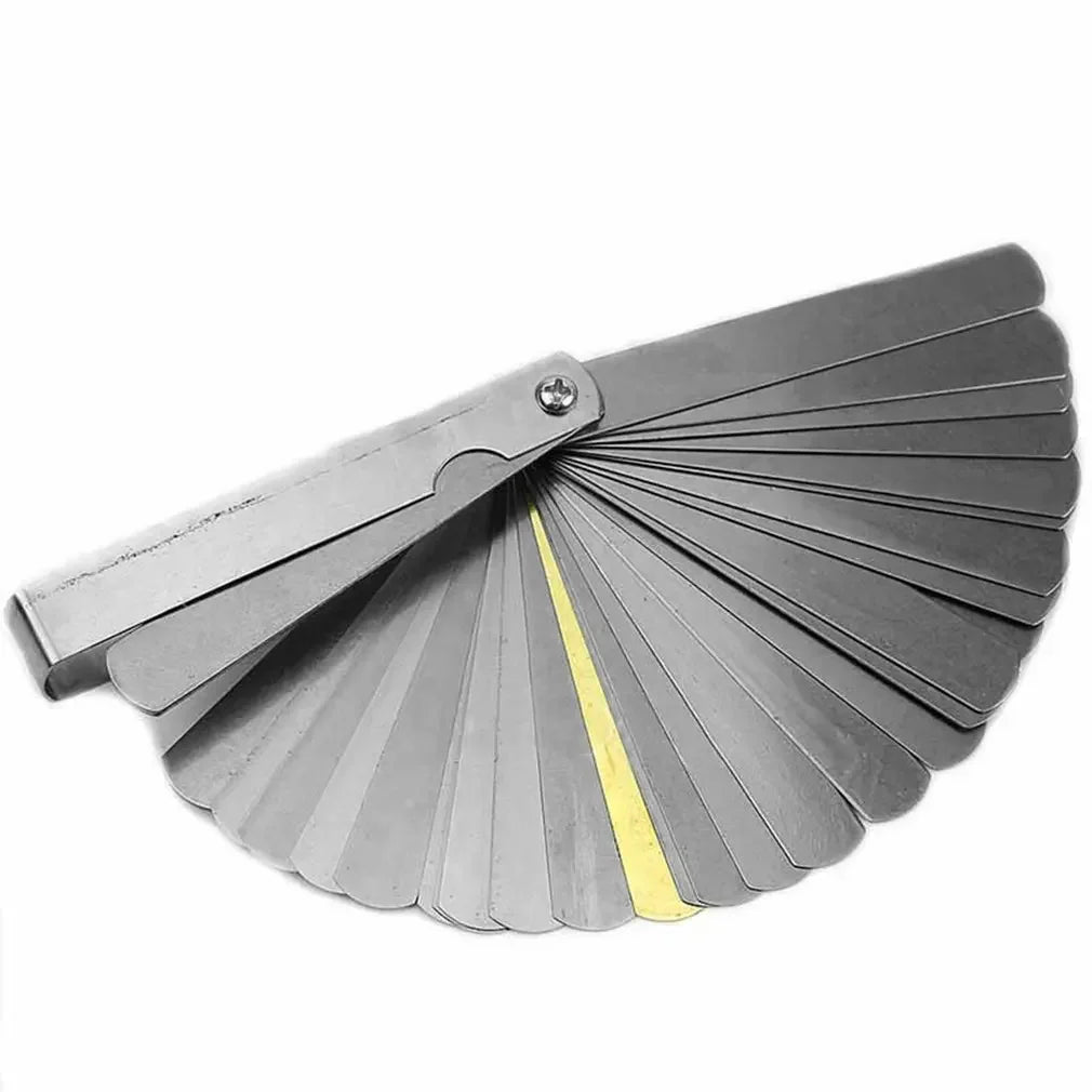 32-Blade Stainless Steel Feeler Gauge Set with Metric and Imperial Measurements