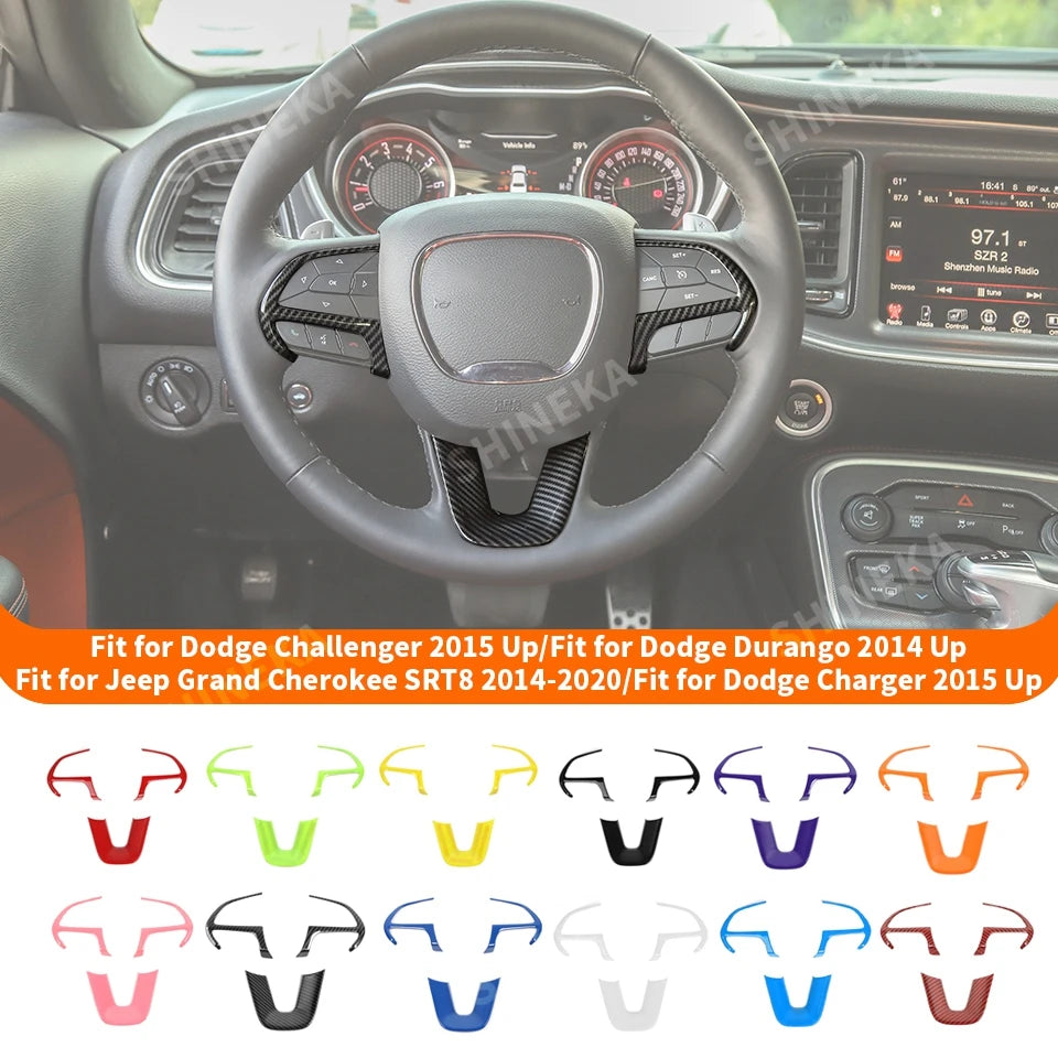 Custom Steering Wheel Cover for Dodge, Jeep, and Chrysler Models
