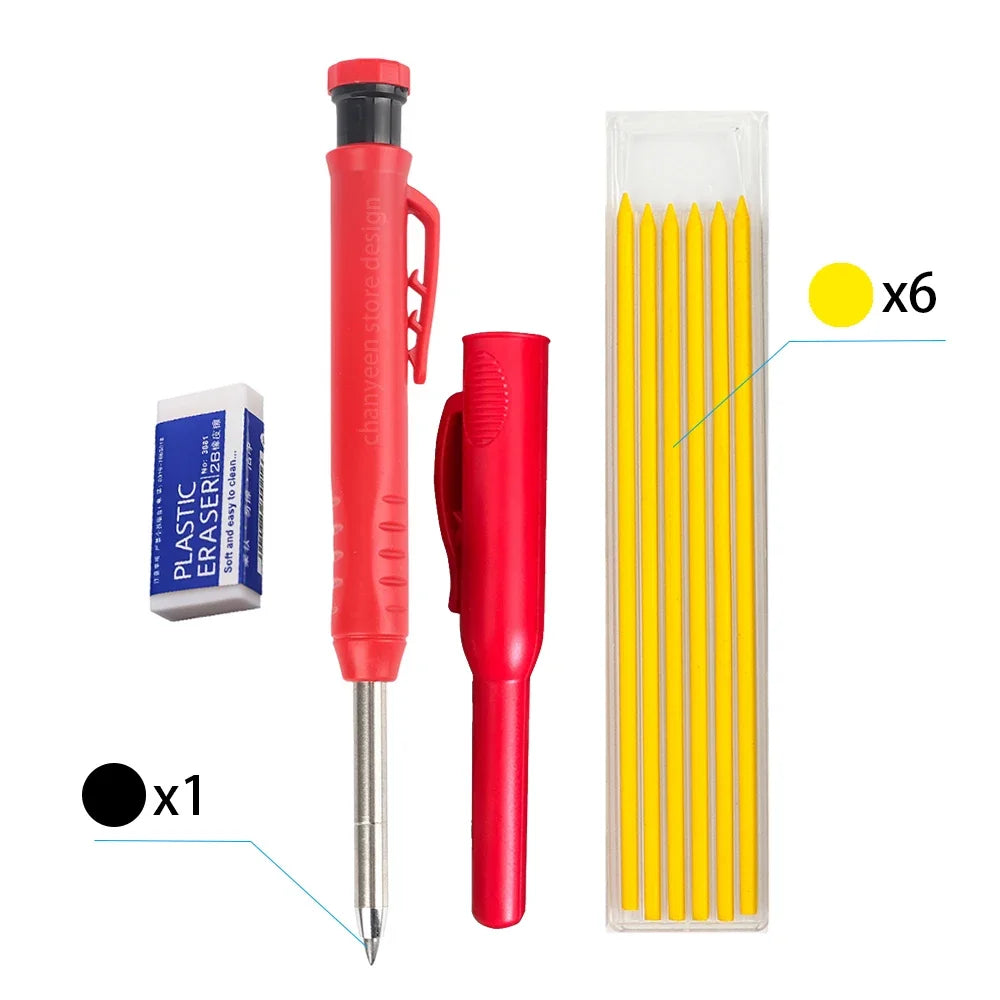 Precision Carpenter's Mechanical Pencil with Integrated Sharpener