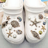 Beach-Themed Shoe Charms Set - 16 Pieces