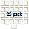 A grid of 25 individual portable toilet absorbent powder packets.