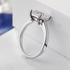 Princess Cut Moissanite Solitaire Ring in 925 Sterling Silver