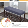 Stretch Jacquard Bench Cover – Modern, Washable Slipcover for Living Room Seating