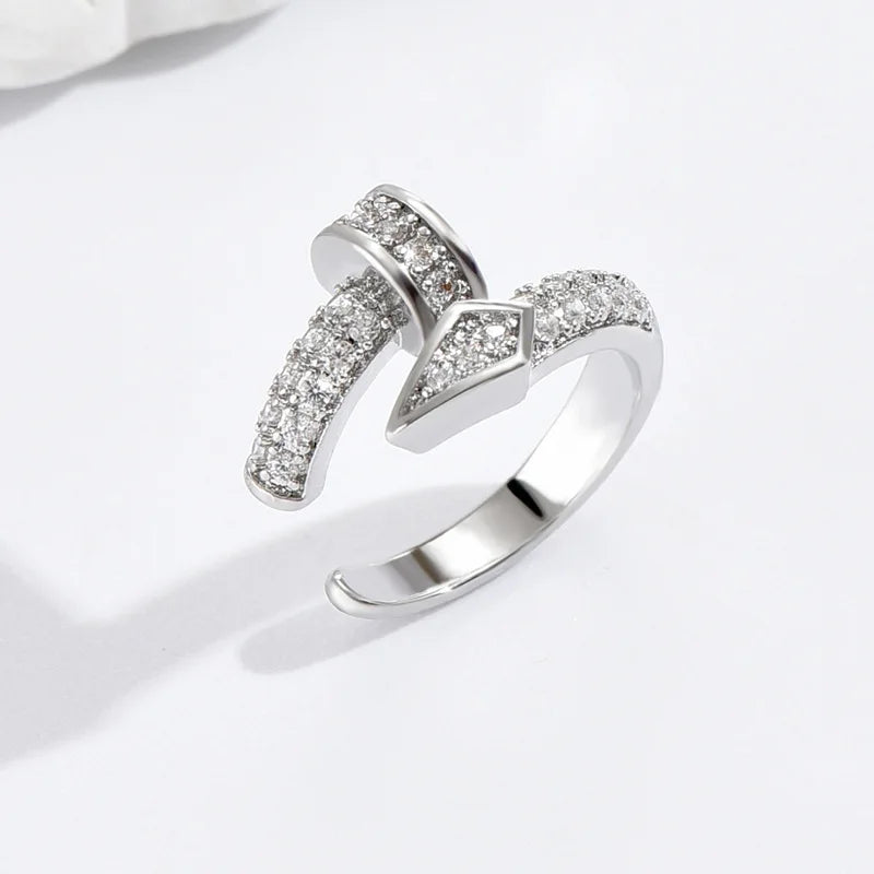 Geometric Zircon Ear Cuffs