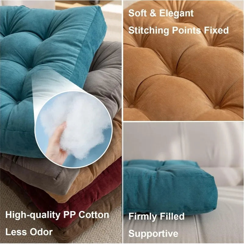 Tufted Floor Seating Pillow Cushion for Meditation and Relaxation