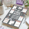 A spiral-bound planner titled My Final Wishes with various sections for end-of-life planning and arrangements.