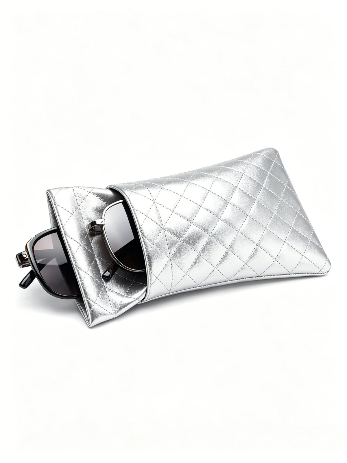Double-Layer PU Leather Glasses Case with Soft Lining