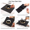 Instructions show how to cut, tailor, and reassemble reusable gas stove burner protectors.