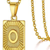 Initial Pendant Necklace in Stainless Steel