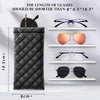 Soft PU Leather Squeeze Glasses Case with Multi-Functional Storage Pocket