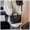 Vintage PU Leather Crossbody Bucket Bag