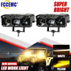 Dual Color LED Spotlight with High/Low Beam for Motorcycles and Vehicles