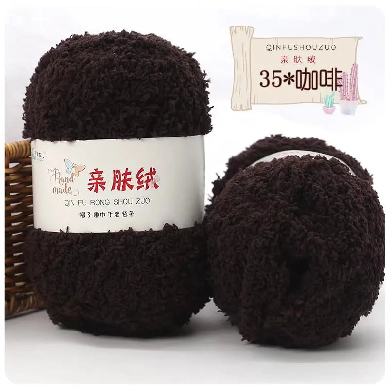 Soft Chenille Yarn for Knitting and Crochet Projects