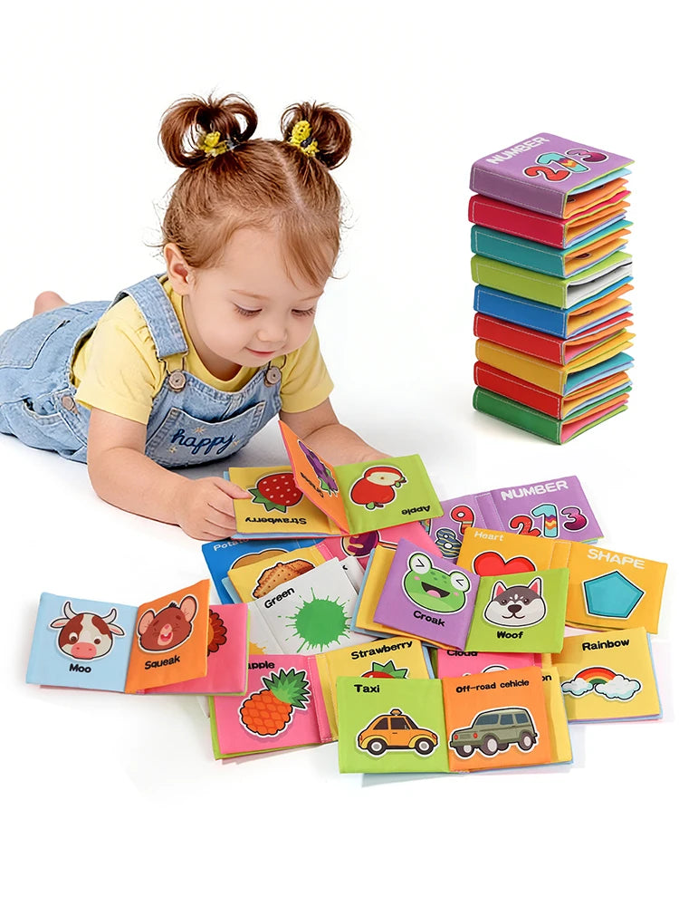 Soft Cloth Books Set for Babies – 9 Washable Early Learning Toys