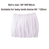 White breathable mosquito net suitable for baby beds