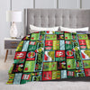 Grinch-Themed Coral Fleece Throw Blanket