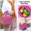 Insulated Canvas Lunch Bag with Butterfly Letter Pattern